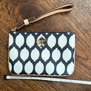 Kate Spade Navy and Cream Patterned Wristlet